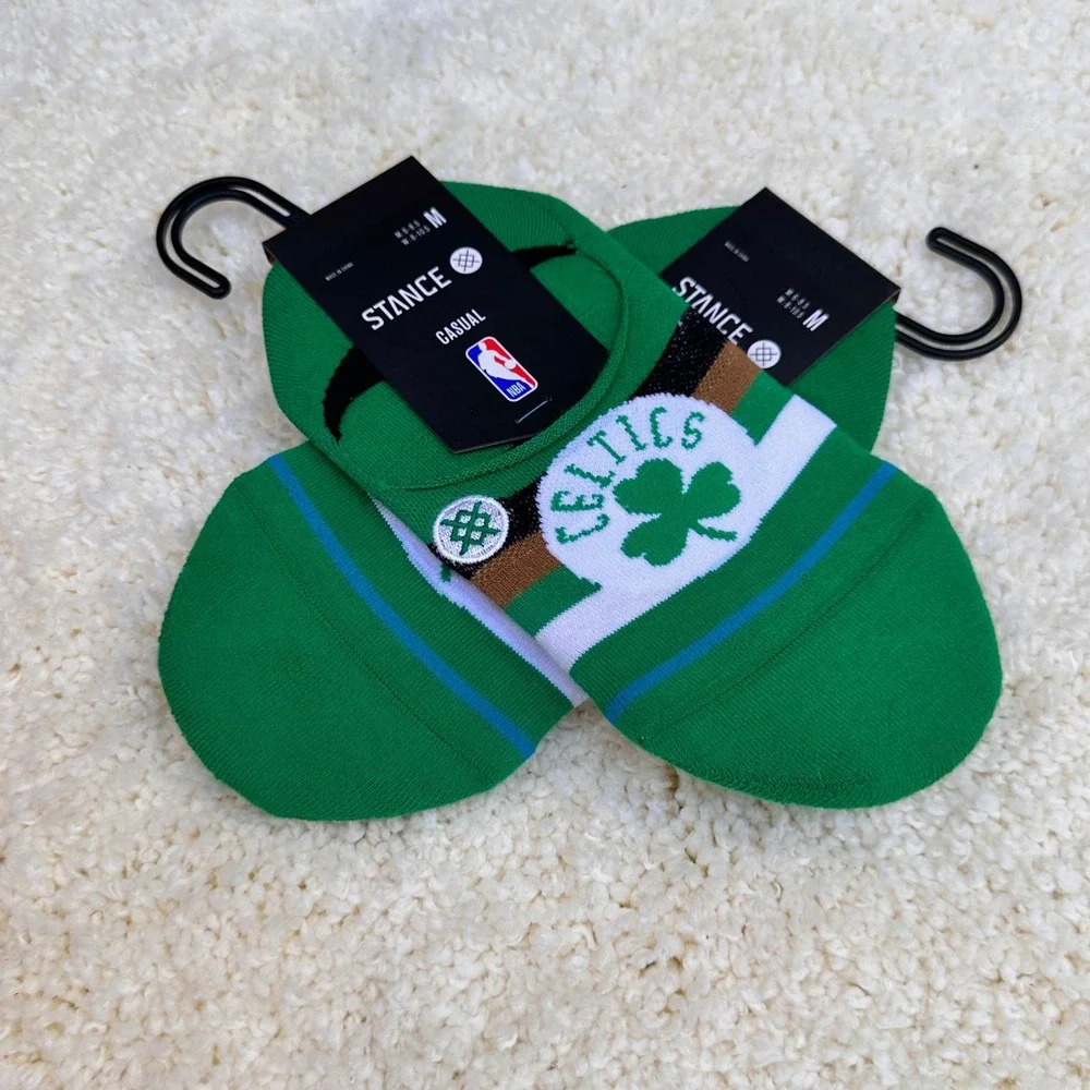 Stance NBA Boston Celtics No Show Socks Green Medium 2 Pairs New